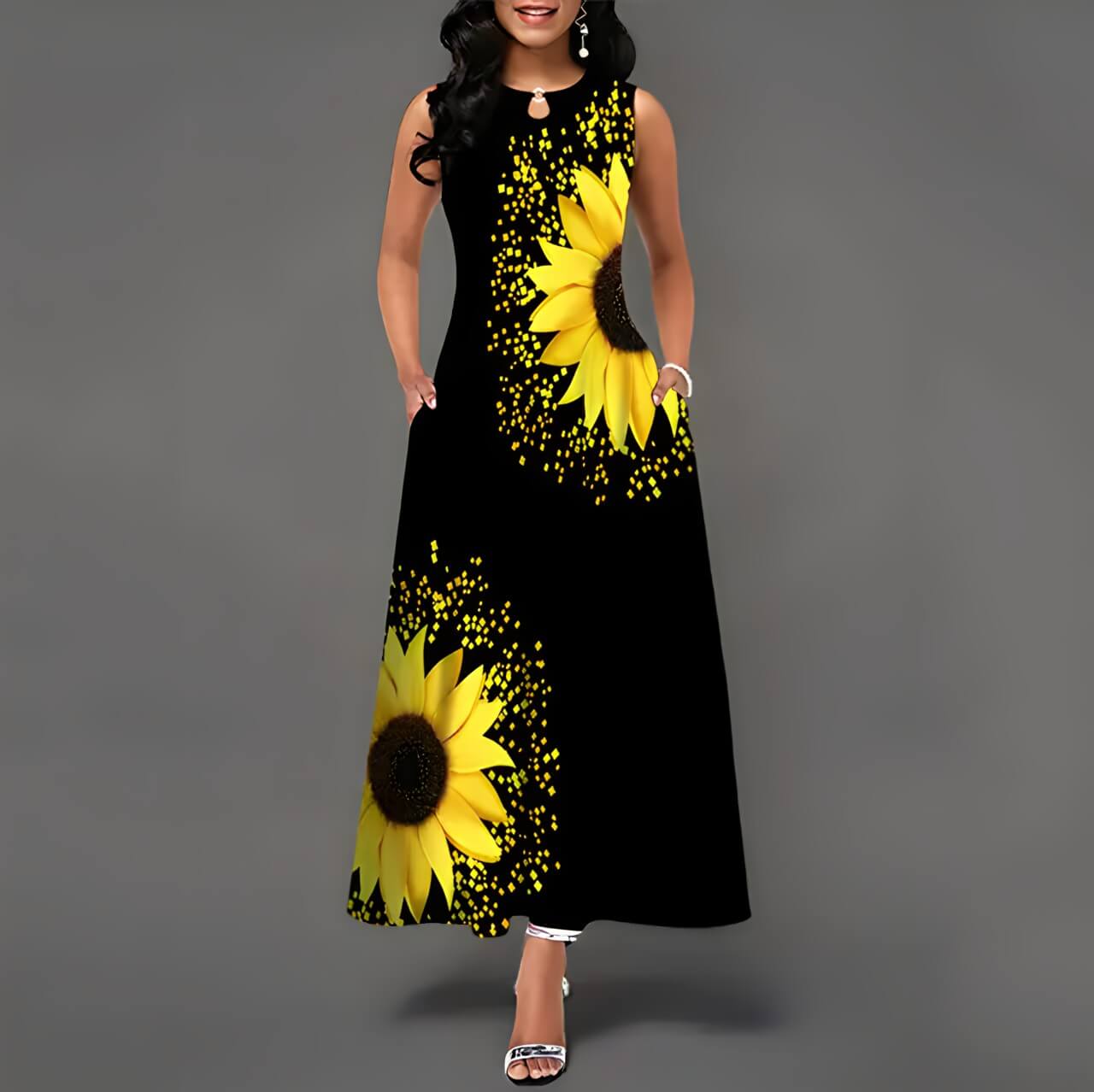 Vestido Casual Mídi Ônix
