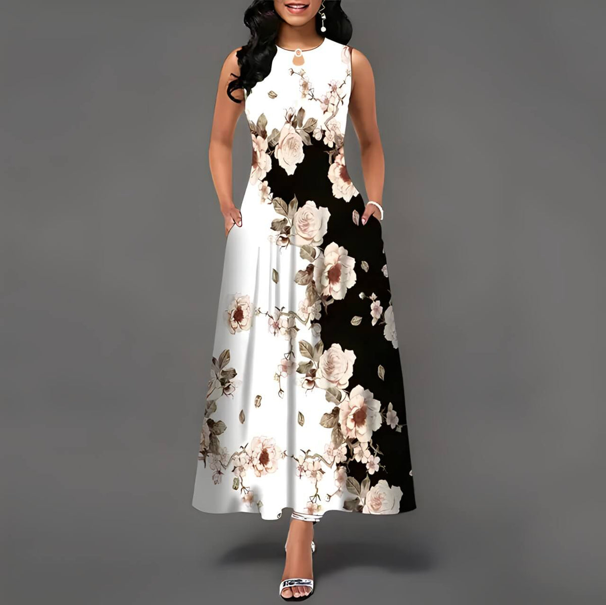 Vestido Casual Mídi Ônix