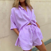 Conjunto Camisa Oversized e Shorts Maxxi - Ziora