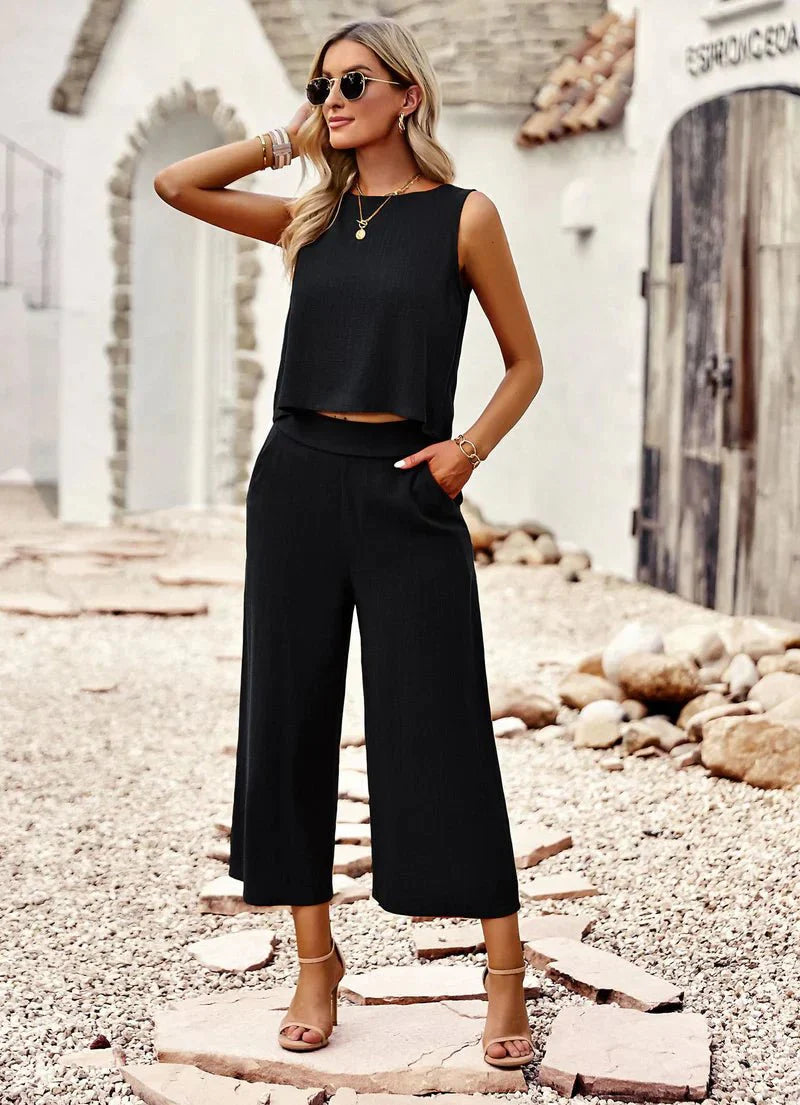 Conjunto Regata e Calça Pantalona Levitti - Ziora