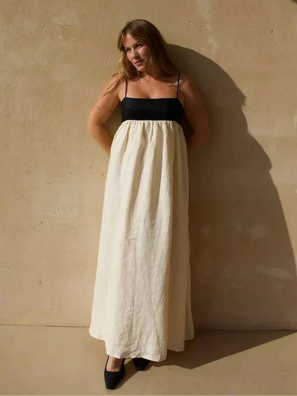 Vestido Long Off - White e Preto Barcelona - Ziora