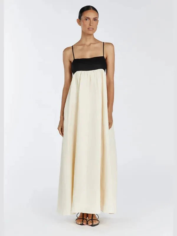 Vestido Long Off - White e Preto Barcelona - Ziora
