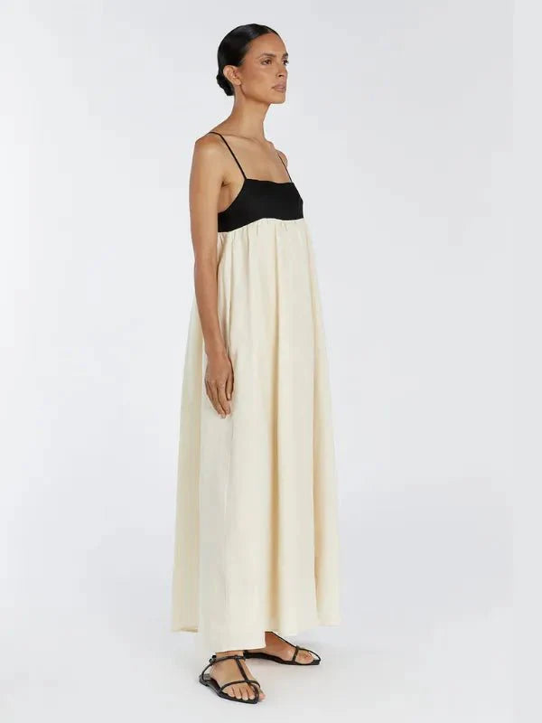 Vestido Long Off - White e Preto Barcelona - Ziora