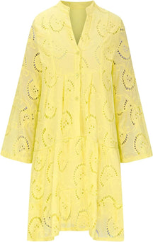 Vestido Caça Bordada Midi Estela