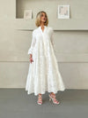 Vestido Caça Bordada Midi Estela