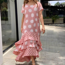 Vestido Longo com Babados Jade