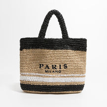 Bolsa de Praia Paris MIlano em palha nobre - Loja Fact