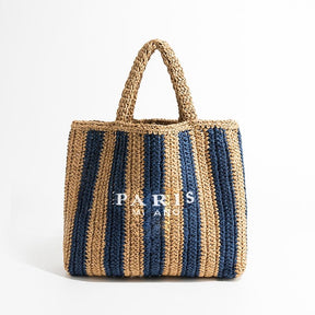 Bolsa de Praia Paris MIlano em palha nobre - Loja Fact