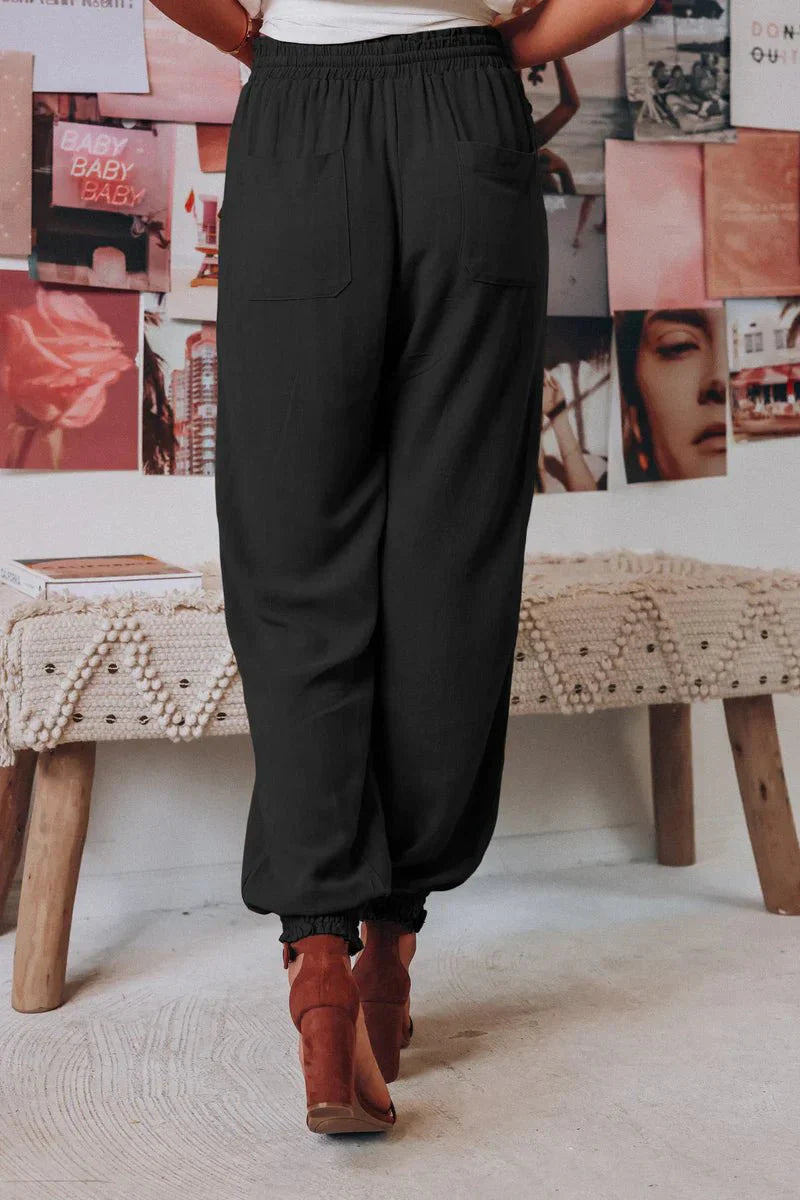 Calça Harem Algodão Cintura Elástica Bali - Ziora