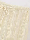 Conjunto Plissado Blusa Assimétrica e Calça Pantalona Mina - Ziora