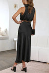 Conjunto Top e Saia Cetim Liso Sottile - Ziora