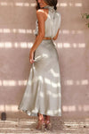 Conjunto Top e Saia Cetim Liso Sottile - Ziora