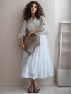 Vestido Caça Bordada Midi Estela