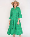 Vestido Caça Bordada Midi Estela