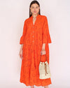 Vestido Caça Bordada Midi Estela
