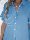Vestido de Praia com Botões Blau - Ziora