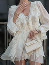 Vestido Leve de Chiffon com Babados Milano - Ziora