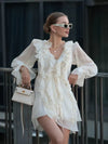 Vestido Leve de Chiffon com Babados Milano - Ziora