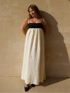 Vestido Long Off - White e Preto Barcelona - Ziora