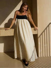 Vestido Long Off - White e Preto Barcelona - Ziora