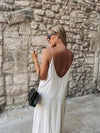 Vestido Longo Branco Marfim Martina - Ziora
