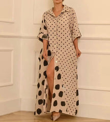 Vestido Longo com Abotoamento Rubelitta - Loja Fact