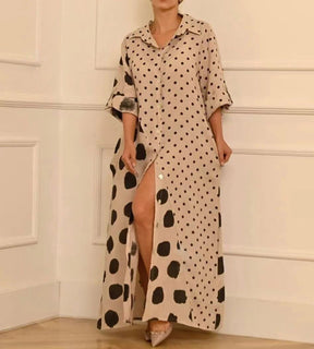 Vestido Longo com Abotoamento Rubelitta - Loja Fact