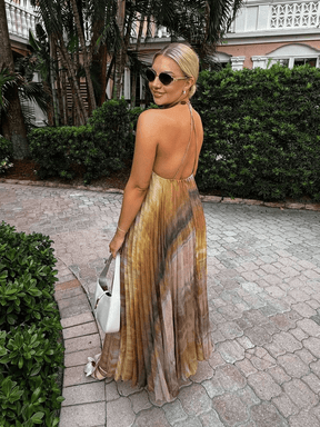 Vestido Longo Plissado Annah - Ziora