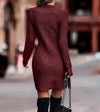 Vestido Mangas Longas Tecido Frisado Di Leoni - Ziora