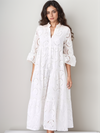 Vestido Caça Bordada Midi Estela